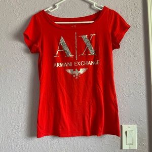 Armani Exchange Slim Fit Logo Lettering Tee